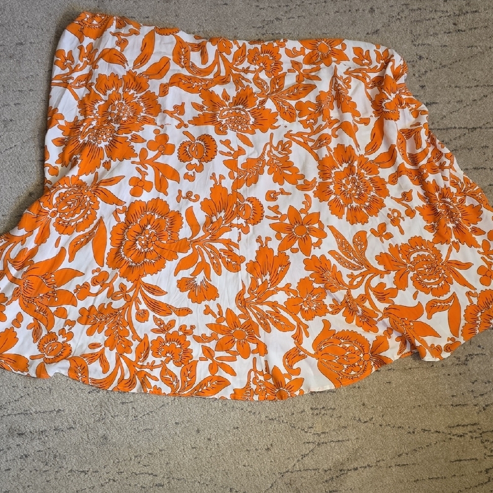 MSK Vibrant  Floral Orange and White Dress, XL, NWT - Picture 14 of 14